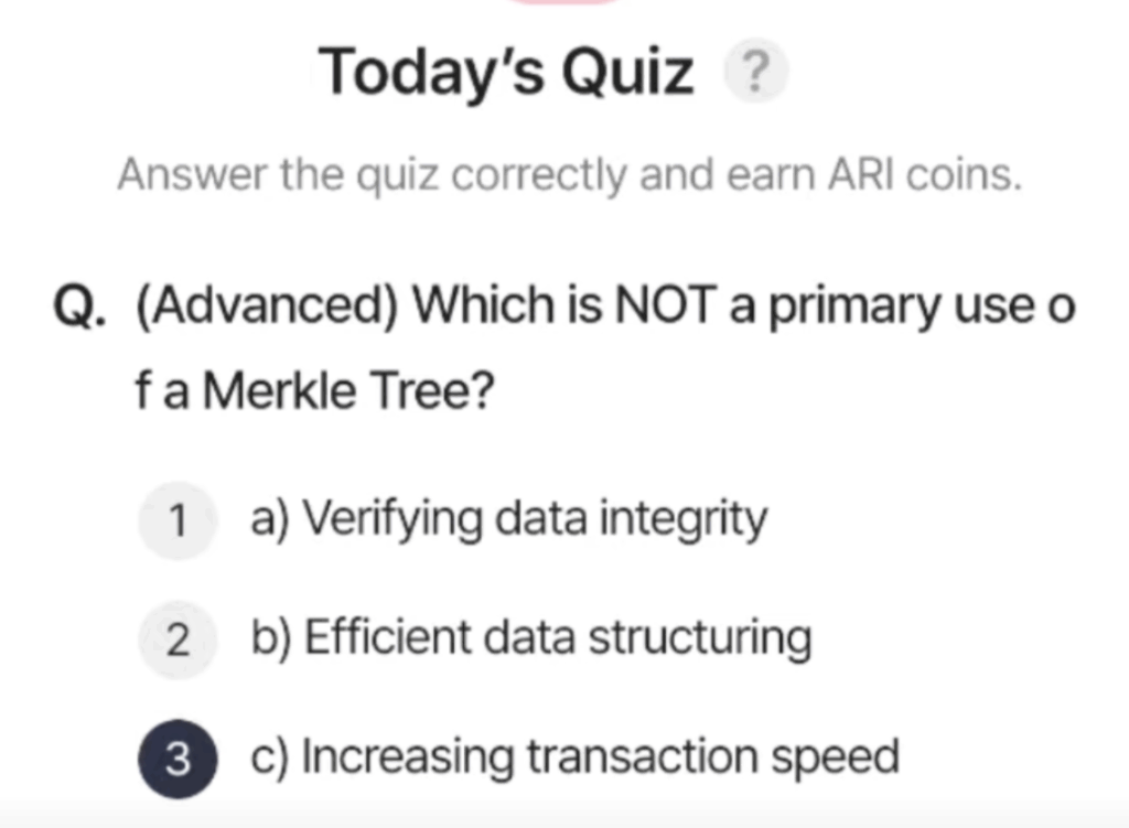 ARI Wallet Daily Quiz Answer 9 June 2025 (AriChain)